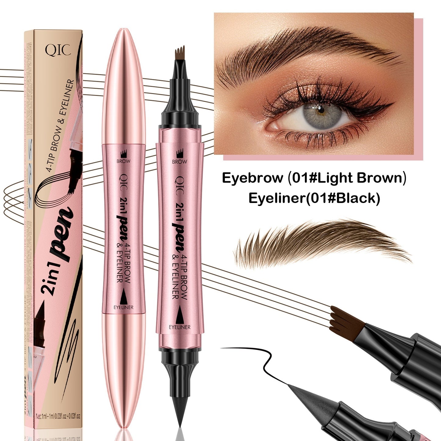 Double-Headed 3D Micro-Carved Liquid Eyeliner